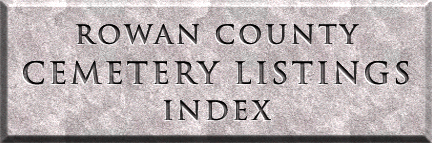 Index to Rowan County Cemetery Listings